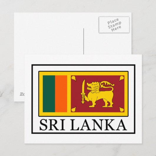 Sri Lanka Postkarte (Vorne/Hinten)