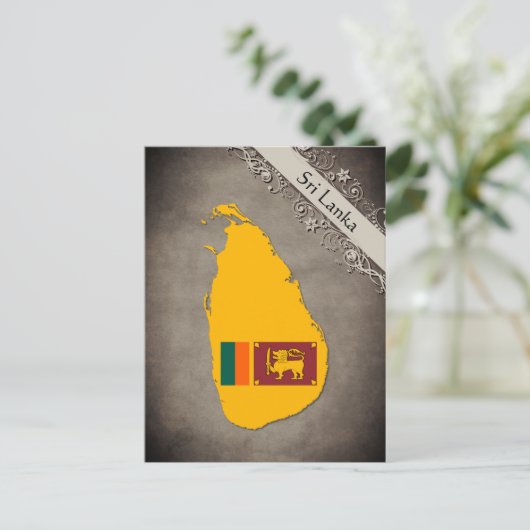 Sri Lanka Postkarte (Stehend Vorderseite)