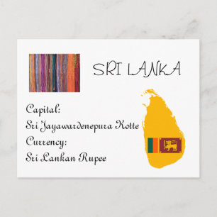 Sri Lanka Postkarte