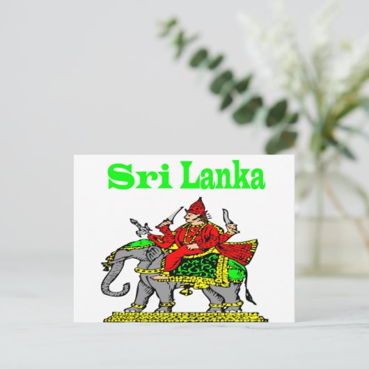 Sri Lanka Postkarte (Stehend Vorderseite)