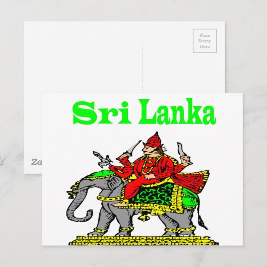Sri Lanka Postkarte (Vorne/Hinten)