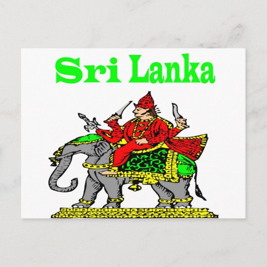 Sri Lanka Postkarte (Vorderseite)