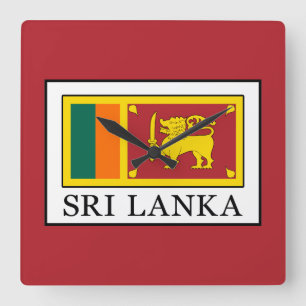 Sri Lanka Quadratische Wanduhr