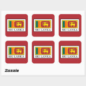 Sri Lanka Quadratischer Aufkleber (Blatt)