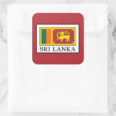 Sri Lanka Quadratischer Aufkleber (Tasche)