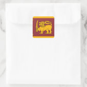Sri lanka quadratischer aufkleber (Tasche)