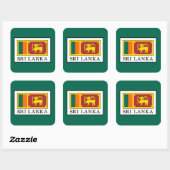 Sri Lanka Quadratischer Aufkleber (Blatt)
