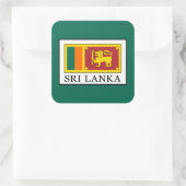 Sri Lanka Quadratischer Aufkleber (Tasche)