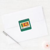 Sri Lanka Quadratischer Aufkleber (Umschlag)
