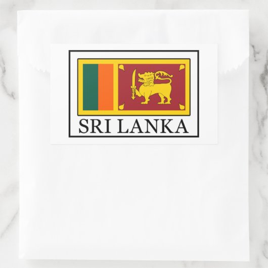 Sri Lanka Rechteckiger Aufkleber (Tasche)