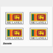 Sri Lanka Rechteckiger Aufkleber (Blatt)