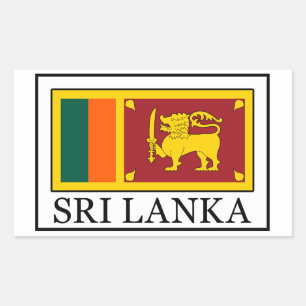 Sri Lanka Rechteckiger Aufkleber