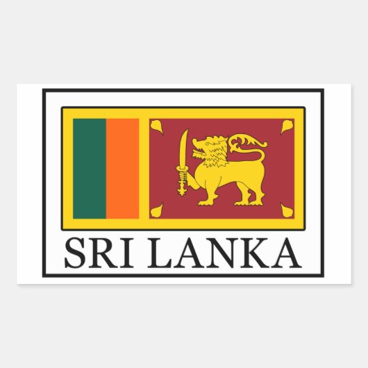 Sri Lanka Rechteckiger Aufkleber (Vorderseite)