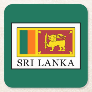 Sri Lanka Rechteckiger Pappuntersetzer