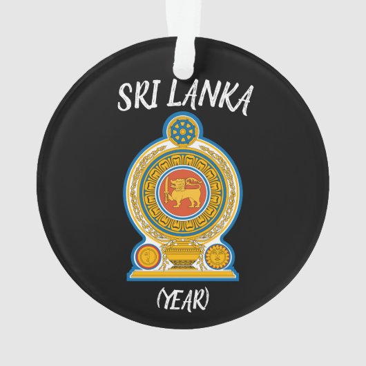Sri Lanka Reise Weihnachtsschmuck Ornament (Rückseite)