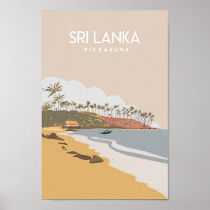Sri lanka Reiseposter Hikkaduwa Poster