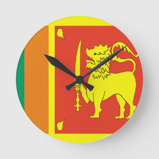 Sri-Lanka Runde Wanduhr (Vorderseite)