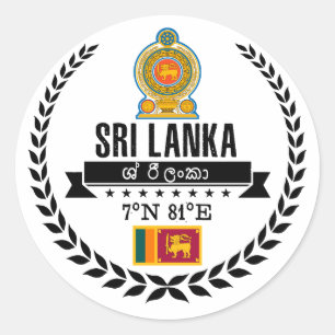 Sri Lanka Runder Aufkleber