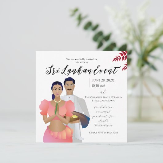 Sri Lanka Save The Date (Stehend Vorderseite)