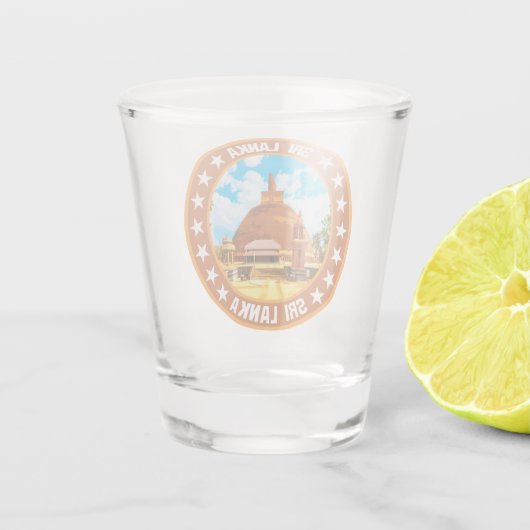Sri Lanka Schnapsglas (Rückseite)