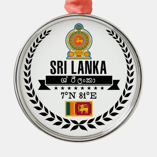 Sri Lanka Silbernes Ornament (Vorne)