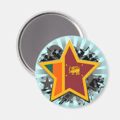 Sri Lanka Star Magnet (Vorderseite/Rückseite)