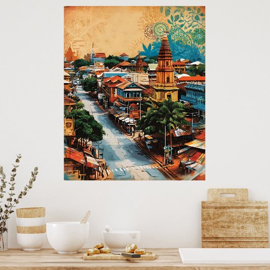 Sri Lanka Streetscape Poster (Küche)