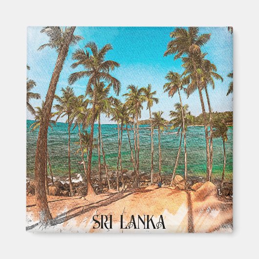 Sri Lanka Tropical Scenery Travel Magnet (Vorne)