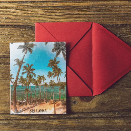 Sri Lanka Tropical Scenery Travel Postkarte