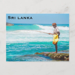 Sri Lanka Vintage Reise Tourismus Postkarte