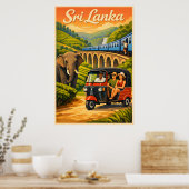 Sri Lanka Vintage-Reisewerbeposter Poster (Küche)