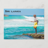 Sri lanka Vintage Travel Tourismus Postkarte