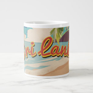 Sri Lanka Vintage Urlaub Reiseposter Jumbo-Tasse