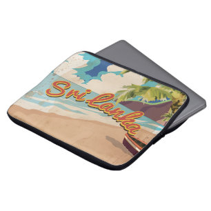Sri Lanka Vintage Urlaub Reiseposter Laptopschutzhülle