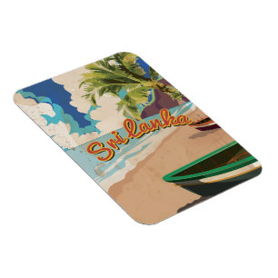 Sri Lanka Vintages Ferien-Reise-Plakat Magnet
