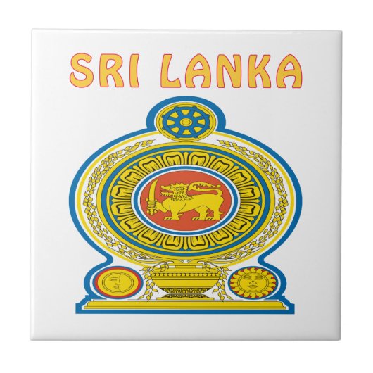 SRI LANKA Wappen Fliese (Vorderseite)