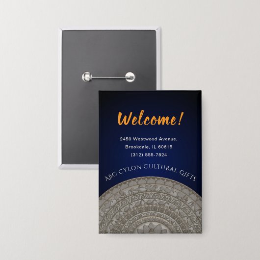 Sri Lanka Willkommen Button (Vorderseite/Rückseite)