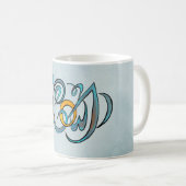 Sri Lanka Wording handbemalte Typografie Kaffeetasse (VorderseiteRechts)