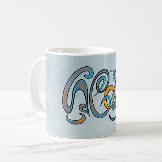 Sri Lanka Wording handbemalte Typografie Kaffeetasse (Vorderseite Links)