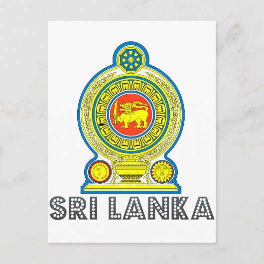 Sri Lankan Emblem Postkarte (Vorderseite)