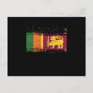 Sri Lankan Flag Sri Lanka Culture National Country Postkarte