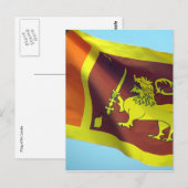 Sri-lankan-Flagge Postkarte (Vorne/Hinten)