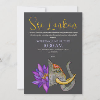 Sri Lankan Heritage Handgemalt Einladung