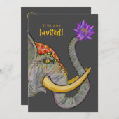 Sri Lankan Heritage Handgemalt Einladung (Vorne/Hinten)