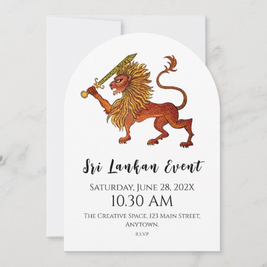 Sri Lankan Pride Einladung (Vorderseite)