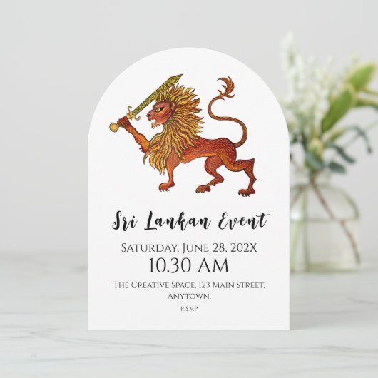 Sri Lankan Pride Einladung (Stehend Vorderseite)
