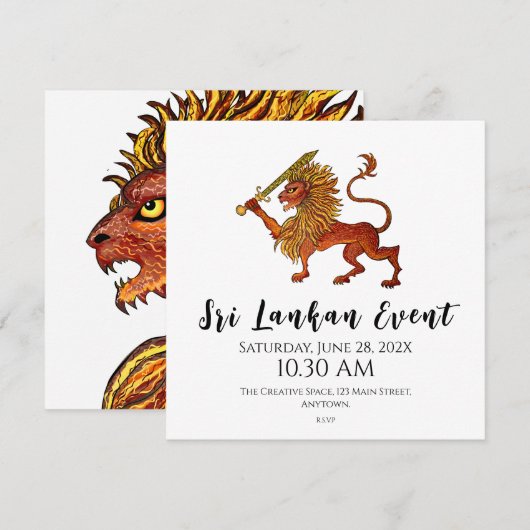 Sri Lankan Pride Save The Date (Vorne/Hinten)