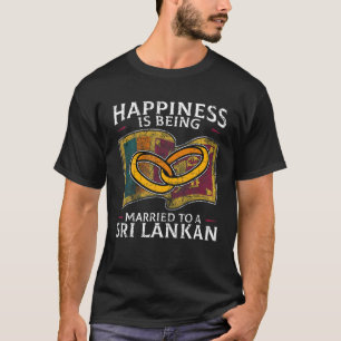 Sri Lankas Hochzeit Sri Lanka Heritage Roots Flag T-Shirt