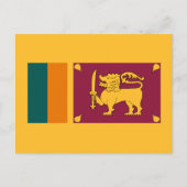 Sri Lankische Flagge, Flagge Sri Lankas Postkarte (Vorderseite)