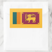 Sri Lankische Flagge, Flagge Sri Lankas Rechteckiger Aufkleber (Tasche)